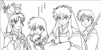 färgläggning av inuyasha tecken