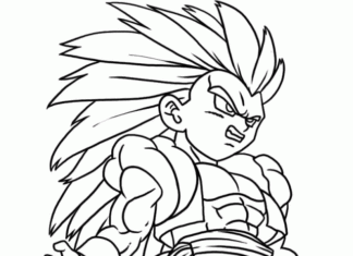 coloring page of militant character