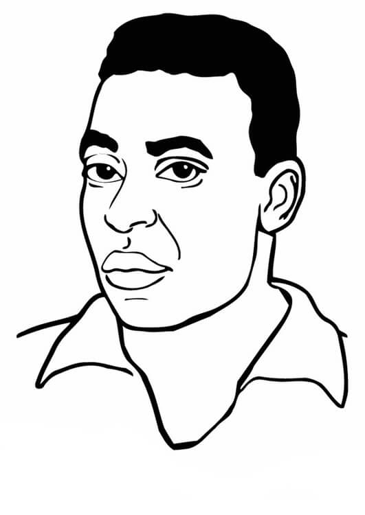 Coloring page of Brazilian soccer player Pele