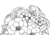 coloring book bouquet of daisy flowers