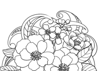 Malbuch Blumenstrauß aus Gänseblümchen