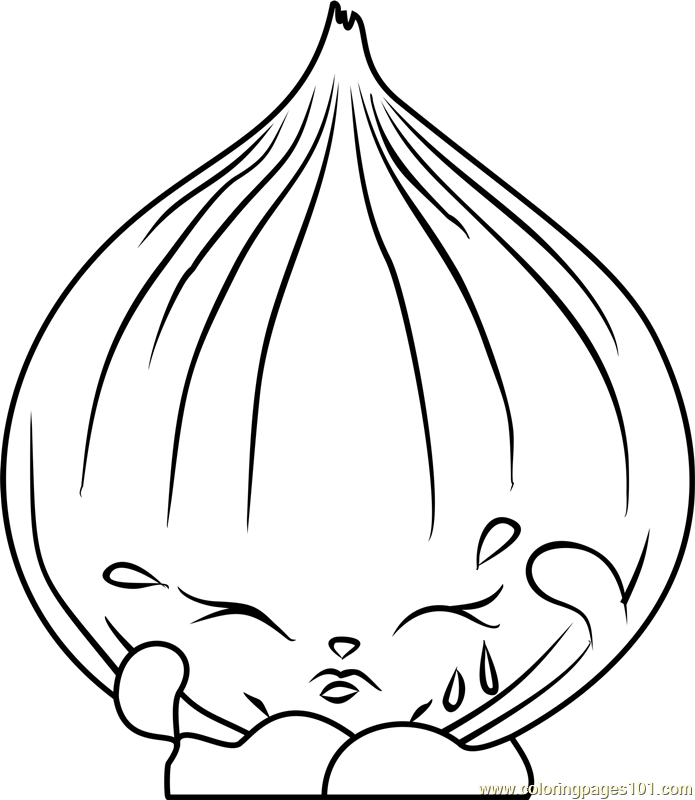 Onion coloring book for kids to print