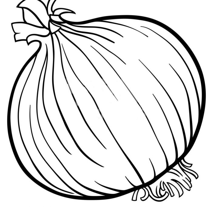 Red onion coloring book for kids to print