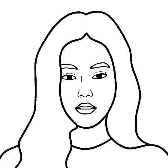 Coloring page of Black Pink band member in golf