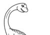 färgläggning dinosaurier med lång hals