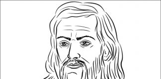 coloring page of a mature man