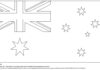 coloring page of the flag of Australia