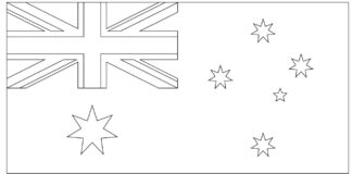 coloring page of the flag of Australia