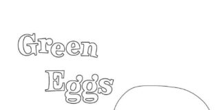 coloriage des œufs verts et du jambon