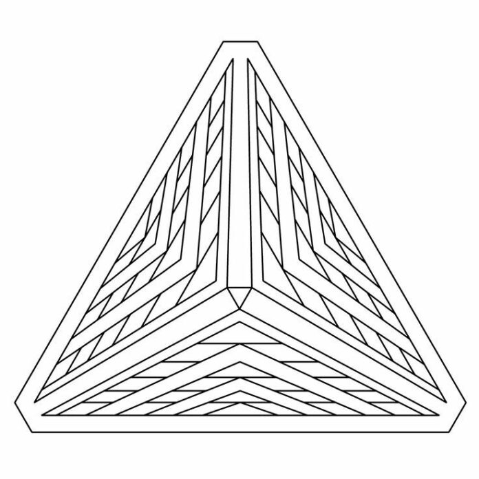ilusión para colorear triángulo óptico imprimible