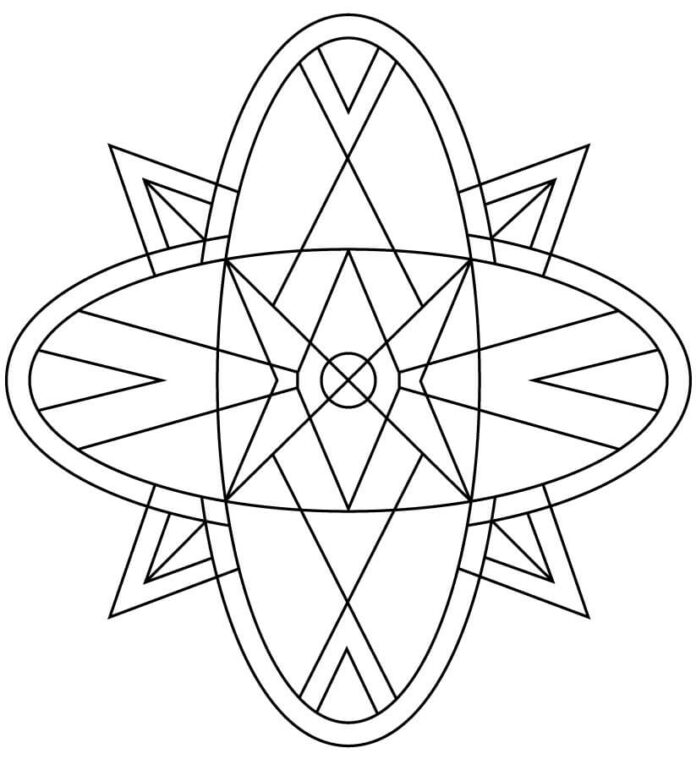 coloring page kaleidoscope for advanced