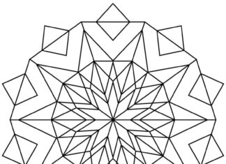 coloring page kaleidoscope figures