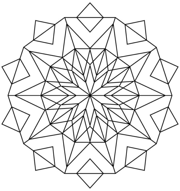 Färbung Seite Kaleidoskop Figuren