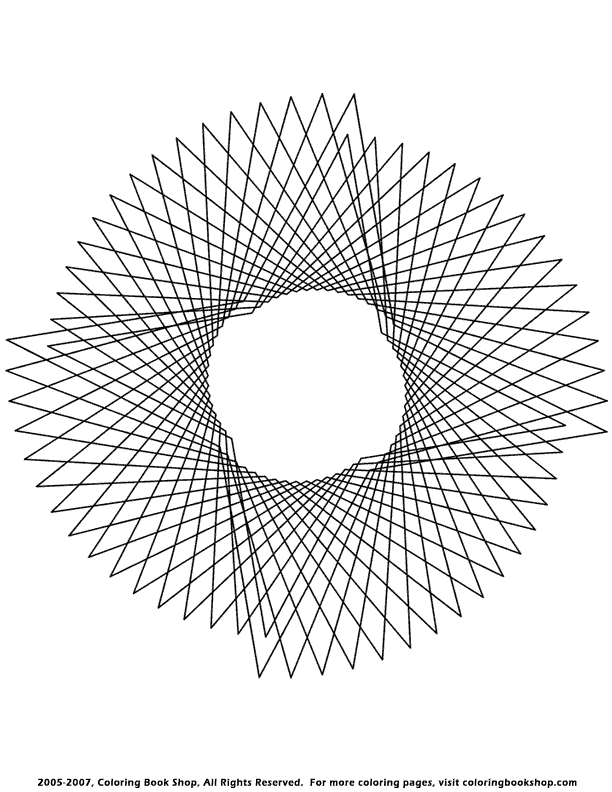 farvet stregtegning i form af en cirkel