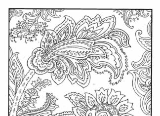 disegno da colorare di fiori in una cornice