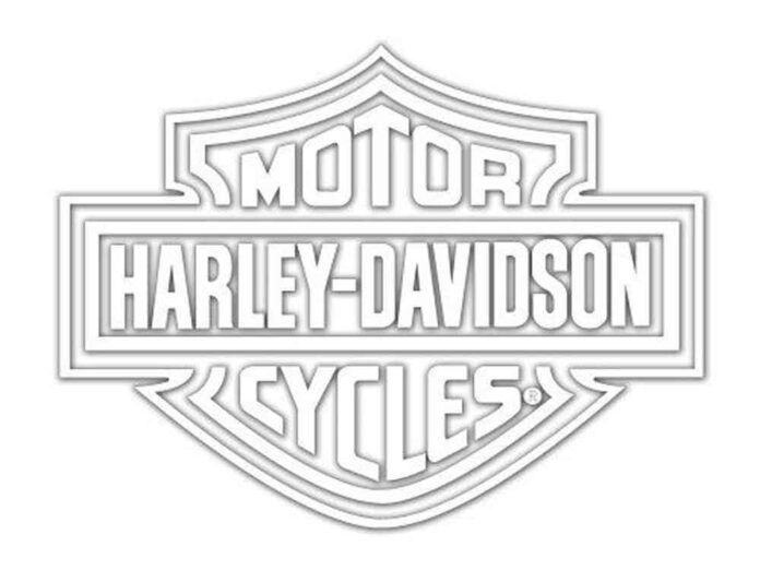 Harley Davidson-logo til udskrivning til farvelægning