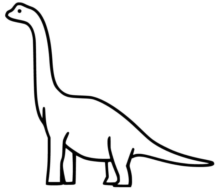 vytlačiť malý brachiosaurus omaľovánky