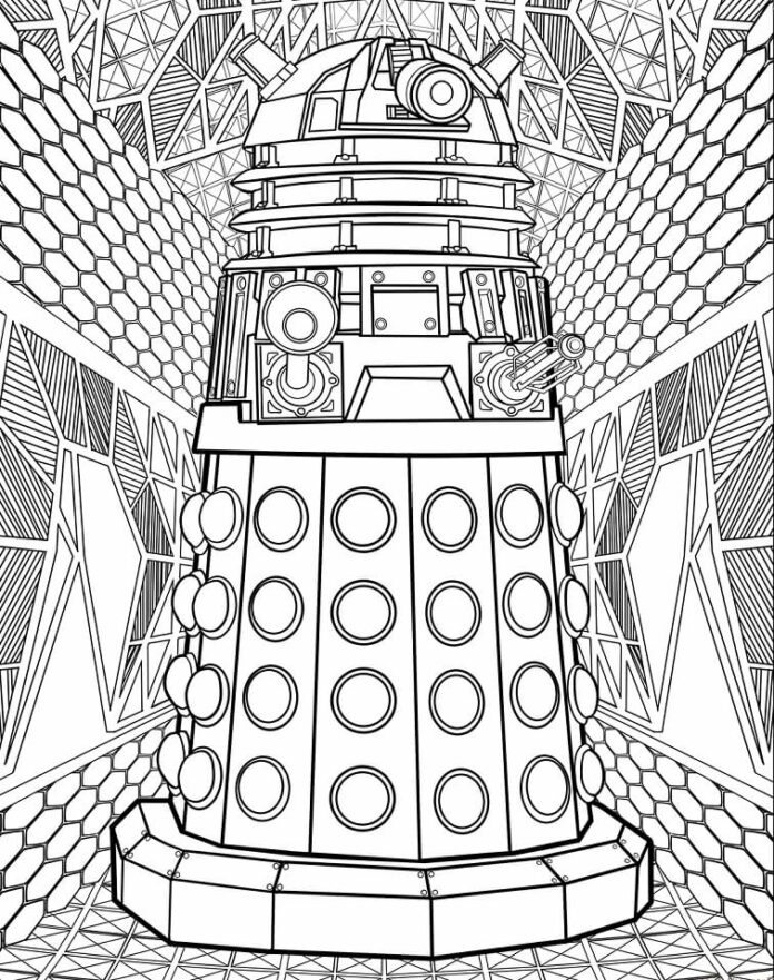 page à colorier du mashyma dans le dessin animé Doctor Who