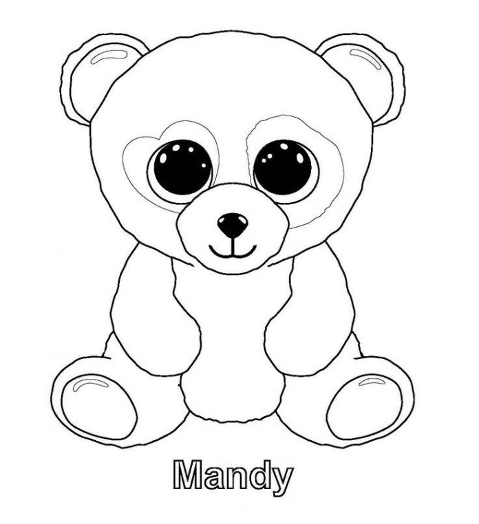 coloring page teddy bear from a children's cartoon