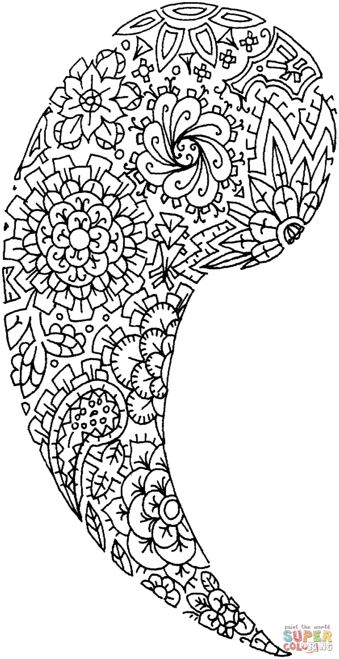 coloring page uncommon patterned curve