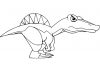 Printable coloring book outraged tiny spinosaurus