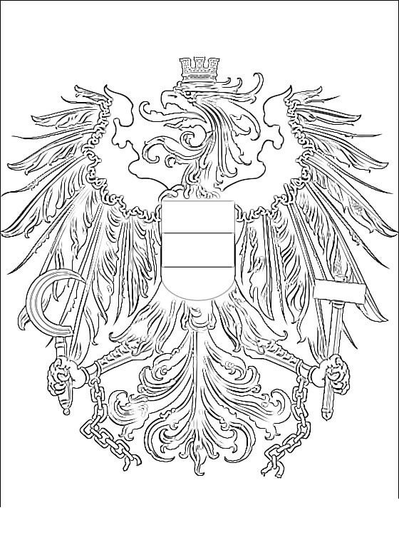colorido águila emblema de Austria
