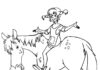 livre de coloriage de pippi longstocking à cheval