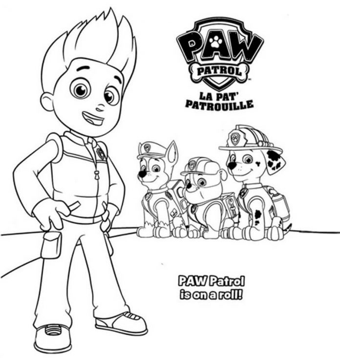 Nyomtatható Psi Patrol és Chase rajzfilm poszter