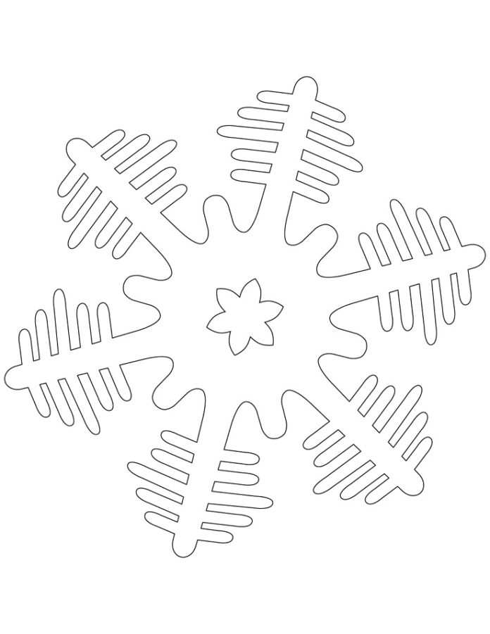 Printable snowflake coloring book for kids