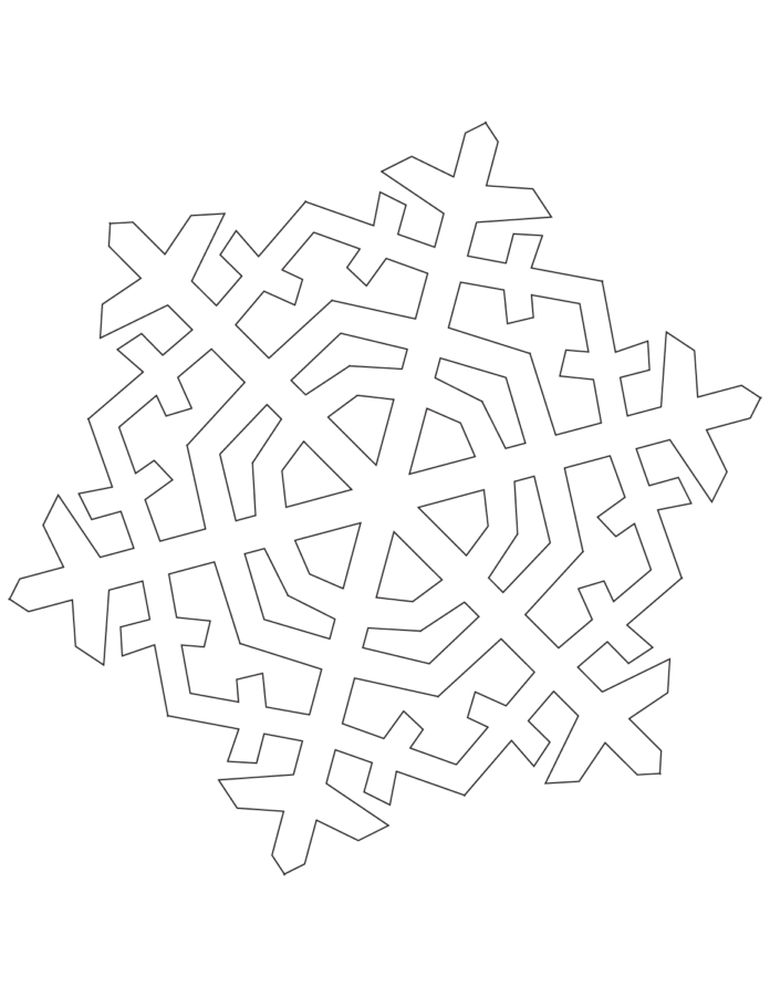 Printable snowflake coloring book for kids for girls