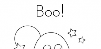 BOO children's coloring book character