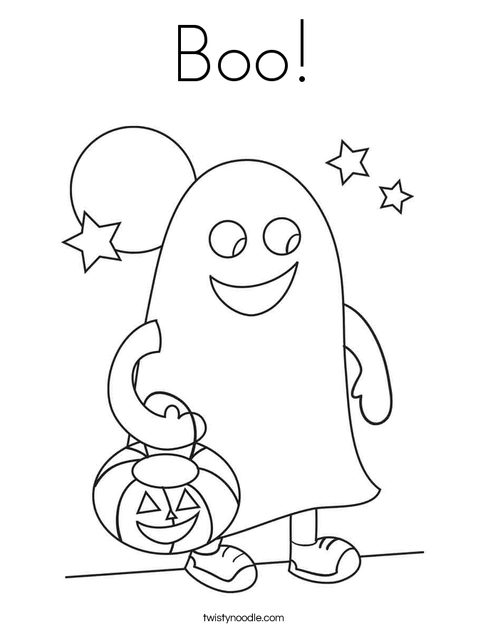 coloriage du personnage BOO pour les enfants