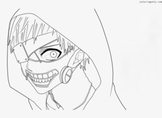 Tokyo Ghoul children's mask character coloring book