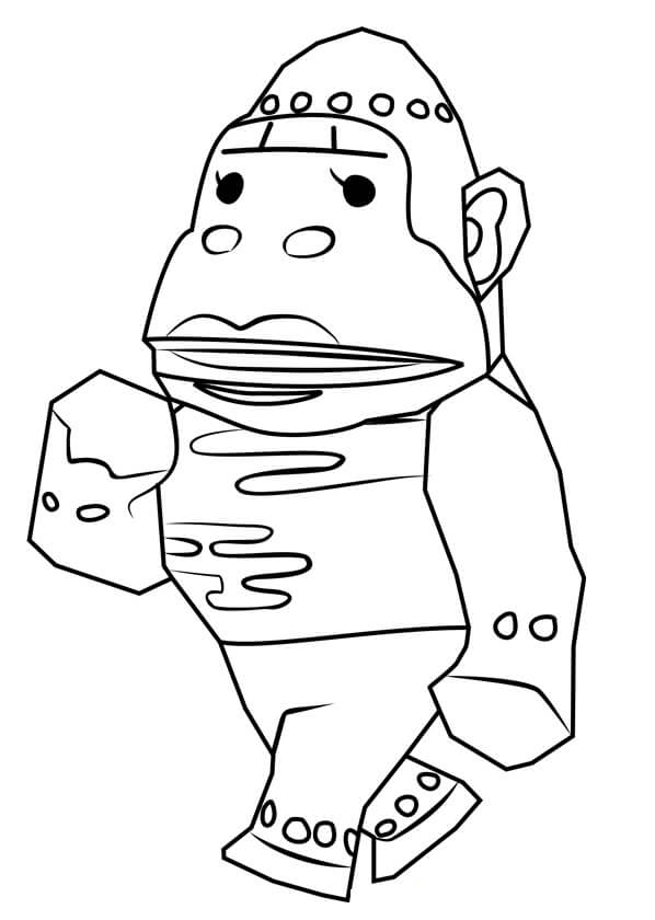 coloring page Animal crossing game character