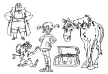 coloring page fairy tale characters pippi longstocking