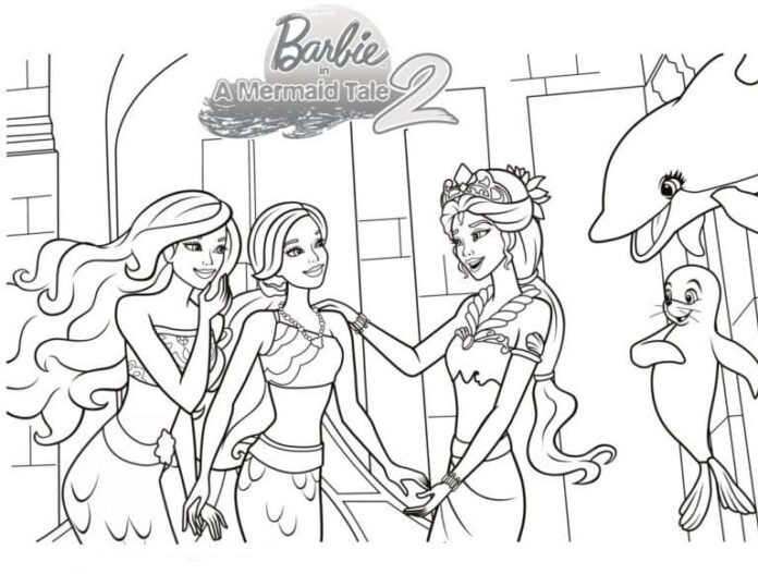 Barbie cartoon characters coloring book to print and online