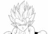 coloring page serious character Vegeta