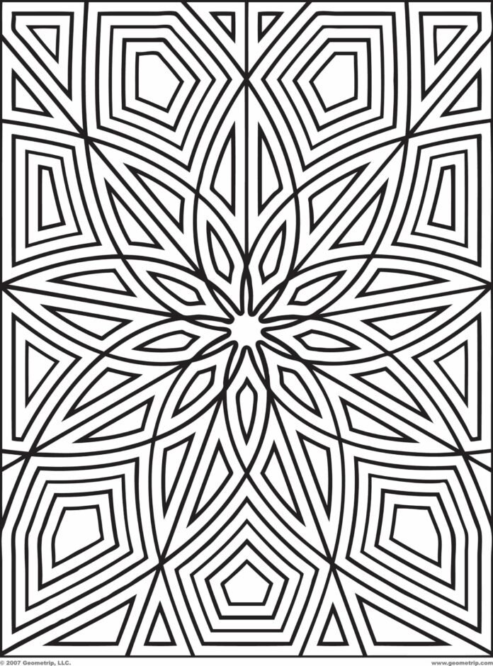 färgläggning rektangel med mönster