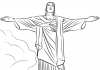 página colorida estátua religiosa - Monumento a Cristo no Brasil