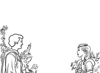 Printable Romeo and Juliet conversation coloring book