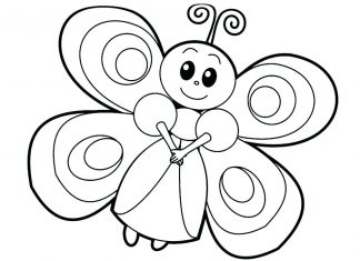 coloring book sweet butterfly of summer