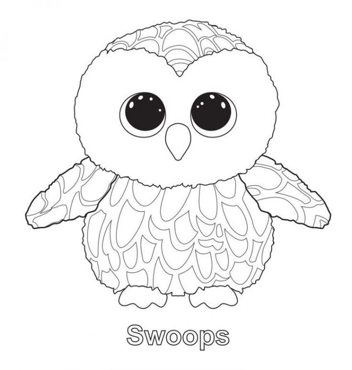 coloring book owl swoops