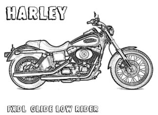 zbarvení stránky harley davidson sportovní motorka