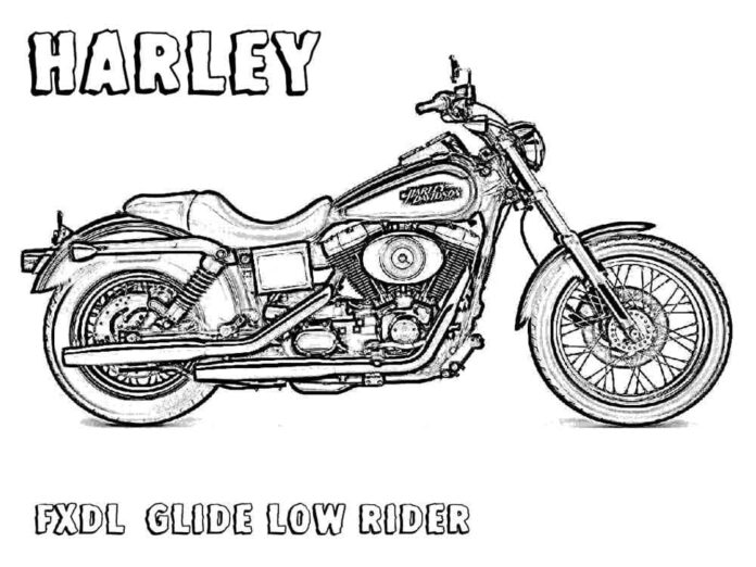 Malvorlage Harley Davidson Sportmotorrad