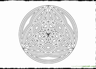 coloring book circle template with patterns