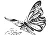 vyfarbovanie SIlver Wings tetovanie na vytlačenie