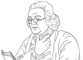 coloring page scholar man of the united states to print