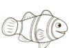 coloring page smiling clownfish