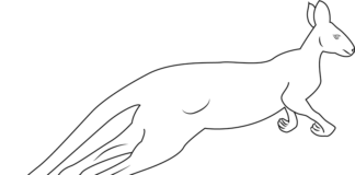 coloring page high jump animal