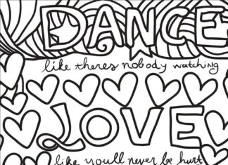coloring book patterns and lettering